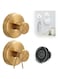 SANZEZ COOLive 2 Pack Suction Cup Hooks for Shower, Stainless Steel Waterproof Suction Cup Hooks, Hold No-Drill Hooks, Reusable Towel Hooks for Bathrooms, Removable Towel Hooks (Gold)