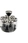7PC Revolving Spice Rack with Glass Jars, Spinner Countertop Organizer for Kitchen &amp; Gift Idea