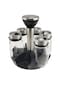 7PC Revolving Spice Rack with Glass Jars, Spinner Countertop Organizer for Kitchen &amp; Gift Idea