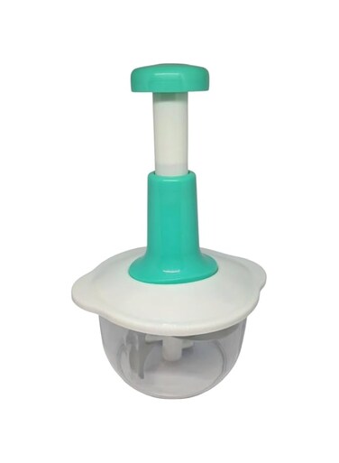 Push Chopper Manual Food Processor Vegetable Food Chopper for Chopping Blending Salad Spinning Drying, Upgraded One-Hand Press 1500 ml Easy Clean