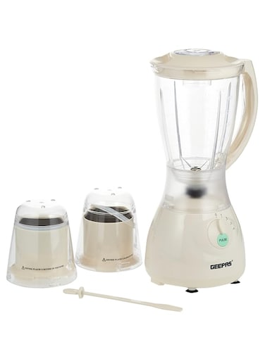 400W 3 In 1 Multifunctional Blender   Stainless Steel Blades, 4 Speed Control With Pulse 1.5L Jar, Over Heat Protection, Safety Lock Coffee Grinder &amp; Smoothie Maker 6 Year Warranty