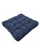 Premium Square Corduroy Cushion &acirc;&euro;&ldquo; Deep Blue Textured Ribbed Fabric Decorative Pillow, 50&Atilde;&mdash;50&Atilde;&mdash;12 cm