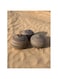 GAIA Desert Pottery Home Decor Collection Round Dunes Vase, Small, 15 cm Width x 11 cm Height, Gray/Brown