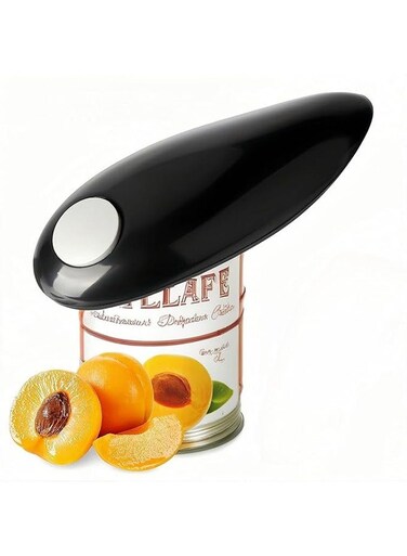 Can Opener, One-touch Automatic Can opener, Handheld Opener, Automatic Can Opener for Almost Sizes of Cans, Battery Operated Can Openers (Black)