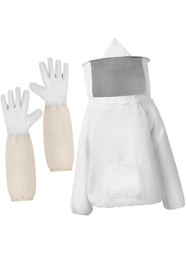YARNOW 1 Set Beekeeping Suit Beekeeper Work Clothes Beekeeper Suit Beekeeping Gloves Bee Keeping Supplies Ventilated Bee Jacket Beekeeper Clothes Bee Keeper Costumes Adult Bee Suit