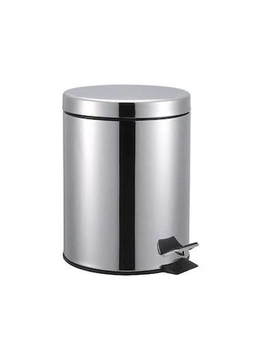 Winsor Stainless Steel Pedal Dustbin with Removable Inner Bucket - Trash Can Round Shape Dustbin for Bathroom, Home, Kitchen, washrooms, Room and Office 8 ltr