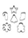 Wilton Mini Seasonal 6 Piece Cookie Cutter Set, Tinplate, Silver, 1.91 x 3.81 x 5.16 cm