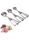 Groupcow Stainless Ice Cream Scooper - 4cm/5cm/6cm, 3 Pieces