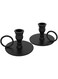 Excefore Matte Black Candle Holders Set of 2, Fits 3/4 inch Thick Candle&amp;Led Candles, Wrought Iron, Perfect for Wedding, Dinning, Party
