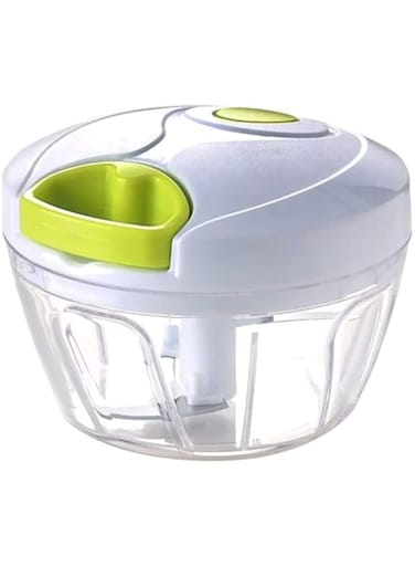 Dubai Gallery Manual Food Chopper White/Green 13.6X10.6X13.2Centimeter