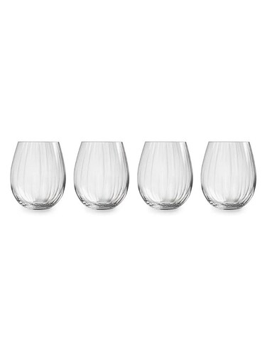 Leerdam 4-Piece Plisse Tumbler Set 440 ml