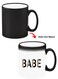 Color Changing Heat Sensitive Ceramic Mug, Image Revealed When HOT Liquid is Added! Babe