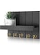 Rebee Vision Decorative Farmhouse Key Holder for Wall - Modern Key Racks for Wall Decor Living Room and Mail Organizer with Shelf for Apartment Essentials - Home Decor Aesthetic (Stylish Black)