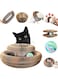 TSWCBYYLB Magic Organ Cat Scratcher Board Kitty Kurlz Indoor Interactive Toy with Ball