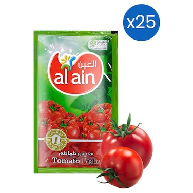 Al Ain Tomato Paste Pouch, 70g Pack of 25