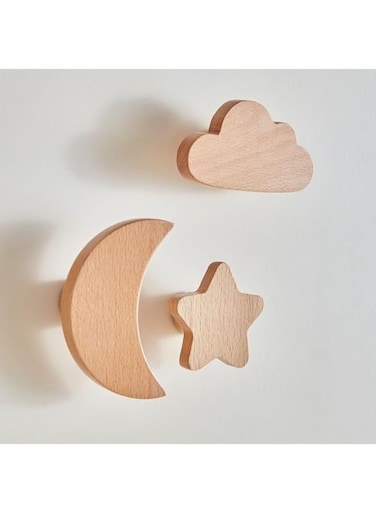 HomeBox Natura 3-Piece Wooden Constellation Wall Hook Set