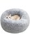BODISEINT Modern Soft Plush Round Pet Bed for Cats or Small Dogs, Mini Medium Sized Dog Cat Bed Self Warming Autumn Winter Indoor Snooze Sleeping Cozy Kitty Teddy Kennel (24&#39;&#39; D x 8&#39;&#39; H, Light Grey)