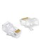 100-Piece Cat 6 RJ 45 Cable Connector Clear