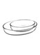 2-Piece Glass Ovenwares Clear Large Pan 1x1.55, Small Pan 1x3.2Liters