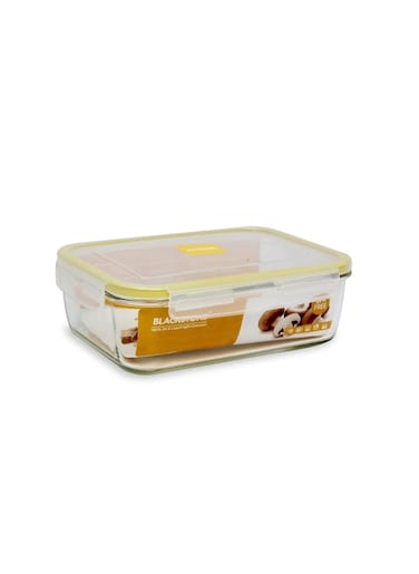 Glass Food Container with Airtight Lid Square Shape 1220ml