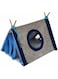 THE WHITE SHOP Small Animal Hideaway Pet Bed Hideout House Hamster Tent Habitat House Hammock Pet Cage Toy Nest Bed Shelter for Guinea Pig Ferrets Chinchilla Hedgehog Hamster(Color:Blue)
