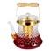 1200ml Glass Teapot with Infuser Heat Resistant Stove Safe Tea Kettle Elegant Gold Handle