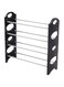 Dubai Gallery 4 Layer Stackable Shoe Rack Black/Silver