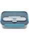 BUILT Gourmet 3 Compartment Tritan Bento with Ice Pack, 5-Piece, Teal