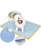 PETO Cat Litter Mat, 24"x18" Litter Box Trapping Mat, Honeycomb Double Layer Trapping Litter Mat Design, Waterproof Urine Proof Trapper Mat for Litter Boxes (Blue)