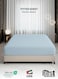 Fitted Bedsheet 120x200+25cm Breathable Plush Sky Blue Fabric with Deep Pockets Machine Washable for Optimal Protection