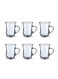 Glass Tea Mug Set 155ml Coffee &amp; Tea Cups,Crystal Clear , Durable, Heat-Resistant (Set of 6)