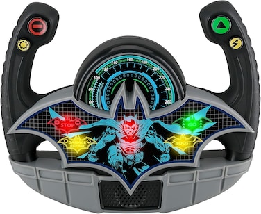 Ekids Batman Batmobile Steering Wheel For Kids With Sound Effects And Light Up Dashboard