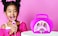 Ekids Barbie Sing Along Boombox With Microphone, Built In Music, Flashing Lights, Real Working Mic For Kids Karaoke Machine, Connects MP3 Player AUX In Audio Device