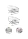 2 Pieces Under Shelf Mesh Basket, Multipurpose Storage Basket for Kitchen Pantry Organization (Black, Style 2)