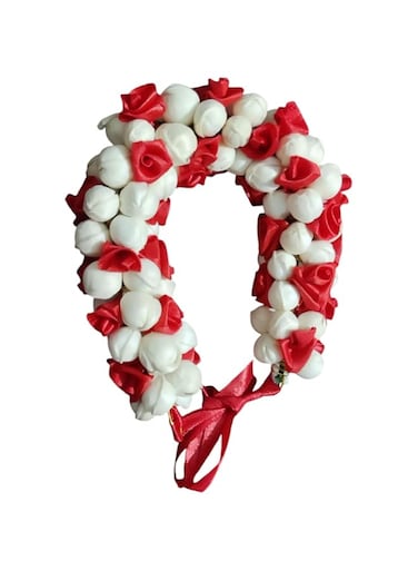 Click2Get Artificial Jasmine or Mogra Flower Gajra (Red, White) Artificial Flora (Pack of 1)