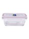 Stream Lined Food Container Clear/Pink 450ml
