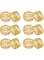 SKAVIJ Handmade Twisted Wire Mesh Napkin Rings Holders Decor Dinner Party Wedding Thanksgiving Christmas Gathering (Gold 6pcs)