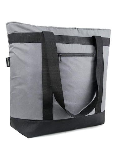 SZYYQ Grey Insulated Cooler Bag with Handles Oversized Sturdy Leakproof Freezer Shopping Tote for Groceries Heavy Duty Thermal Food Delivery Bag to Keep Food Cold and Warm