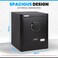Rubik Biometric Fingerprint Safe Box with Digital Keypad and Key Lock for Cash Jewelry Passports Home Office RB-AG35 (13kg, 35x30x28cm) Black
