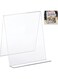 Relaxdays 10027277 Book Stand, Acrylic Cookbook Holder, DIN A4, Easel, Sturdy, Tabletop Display, 24 x 20 cm, Transparent, 1 item