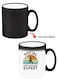 Color Changing Heat Sensitive Ceramic Mug, Image Revealed When HOT Liquid is Added! Social Distancing expert black