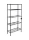 Adjustable 5 Wire Shelving Steel Storage Rack Black