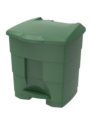Cosmoplast 30L Step on Waste Bin with Pedal, Hunter Green