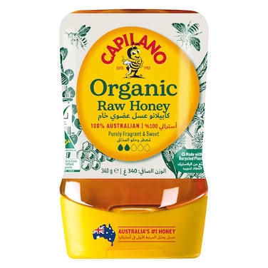 Capilano Organic Raw Honey Squeeze Bottle, 340g