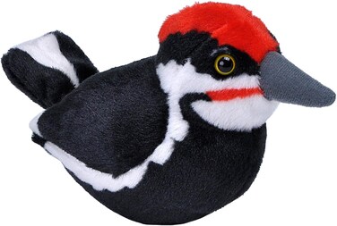 Wild Republic (Pileated Woodpecker) - Wild Republic Audubon Birds Pileated Woodpecker Plush with Authentic Bird Sound, Stuffed Animal, Bird Toys For Kids and Birders