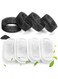 Monsin Cat Water Fountain Filters for Stainless Steel 67oz/2L Adjustable Water Flow Pet Fountain, 4 Pack Pet Replacement Filters with 4 Sponges