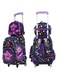 StarKids Kids Roller Schoolbag 3 Piece Set 18 inch - Purple