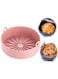 Air Fryer Liners Round Silicone Pot, Reusable Airfryer Oven Insert Silicone Bowl Easy Cleaning Air fryer Oven Accessories(7.5 Inch, Pink)