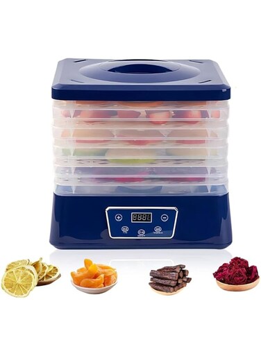 Food Dehydrator Electric Fruit Vegetable Dryer with 5 Trays, Digital Food Dryer Adjustable Timer Temperature Control for Beef Jerky Herbs Meats Pet Treats DIY Snacks, Electric Food Preserver Machine