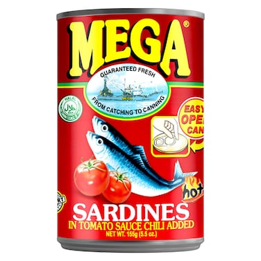 Mega Sardines in Tomato Sauce with Chili, 155g